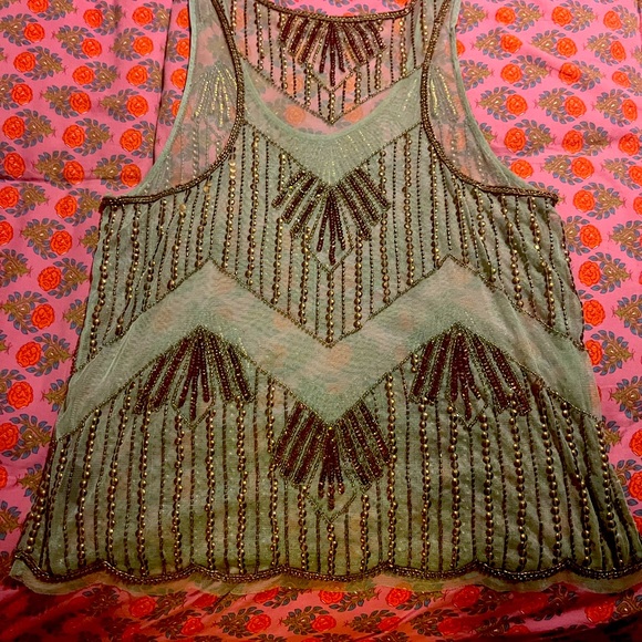 Beautiful beaded tank from The Buckle. - Picture 1 of 3
